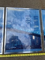 Vintage Brooklyn BRIDGE World Trade Center 3 Piece Cityscape PHOTO ART Skyline