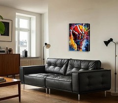 Framed Basketball Wall Art Prints,Color Graffiti Basketball Art Prints,Basket…