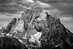 Grand Tetons Mt. Moran Framed Canvas Mountain Landscape Photograph Wall Art