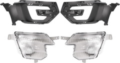 Fog Lights W/Bezels Pair Compatible with 2016-2017 Ford Explorer & 2016-2019 For