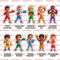 Sports Sticker Mega Bundle for Kids | Cute 3D Cartoon 4k digital