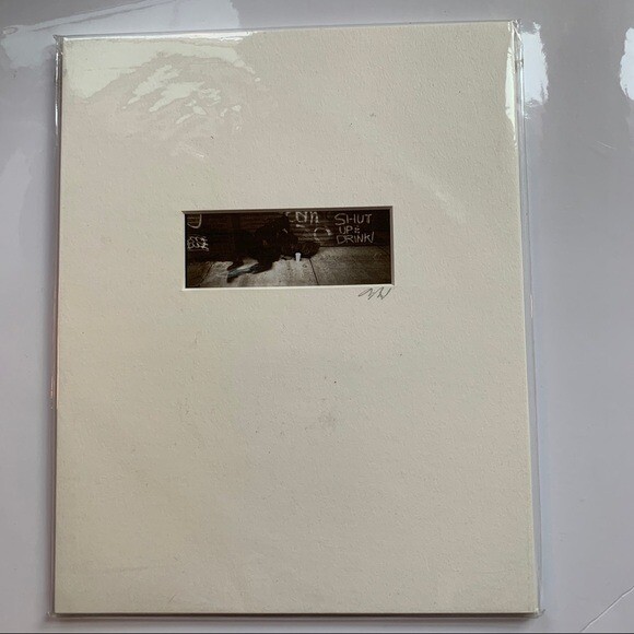 Pinhole Photograph Art of NYC Street, «Shut Up & Drink»