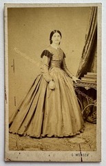 orig. CDV photo photograph old picture woman lady fashion around 1860 G. Wünsch Vienna