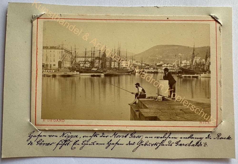 orig. CDV Photo France Nice Photo Degand Vintage Print Tirage Album Circa 1870