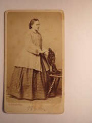 Zittau – Reichenberg – 1866 – standing girl – young woman in crinoline / CDV