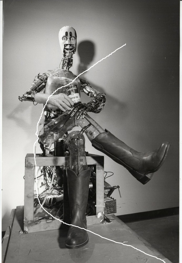 30x20cm origin archive photo 1983 Andy Warhol robot A2W2 by Alvaro villa photo A