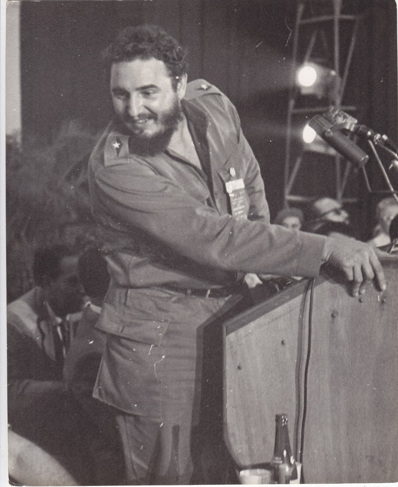Fidel Castro press photo, vintage photo 1960s, revolution photo, cold war photo