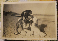 Photo 1935 woman girl 9x6cm beach Baltic Sea women vintage AL