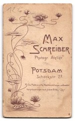 Photography Max Schreiber, Potsdam, Schockstr. 27, corporal in uniform with shoes