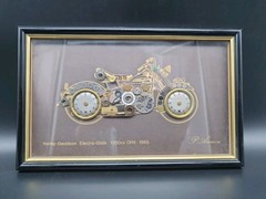 Harley-Davidson Electra Glide 1965, P.Ammon, Handmade Collage From Watch Parts