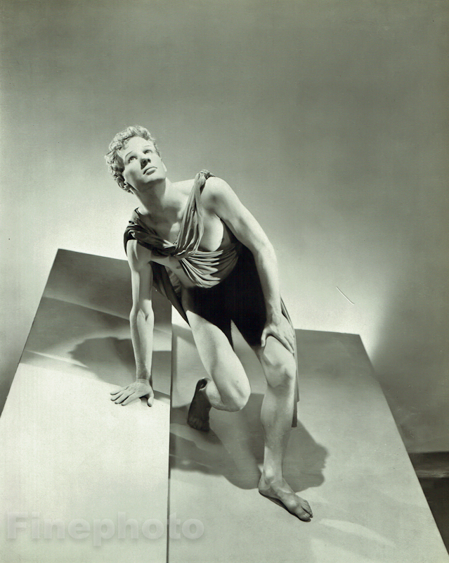 1937 NYC Ballet GEORGE PLATT LYNES Dancer Apollo LEW CHRISTENSEN 13×10 Photo Art