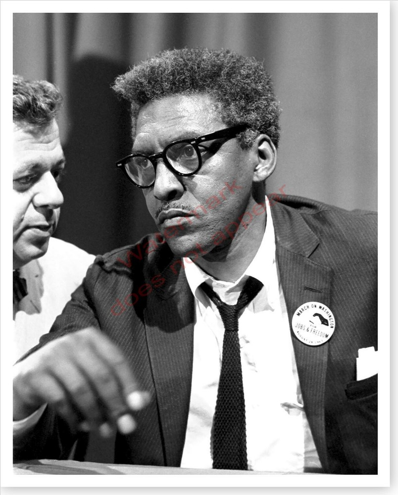 Civil Rights Activist Bayard Rustin March On Washington Silver Halide Photo