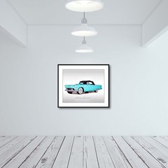 Classic Cars – 1955 Ford Thunderbird – Print