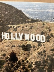 Vintage Large Photograph Hollywood Sign And Burbank 36×24