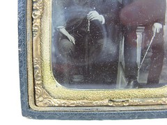 Beautiful old daguerreotype / photograph 19th century Half Case 9.5 x 8.3 cm 08453