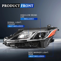 Headlight Assembly Compatible with 2018-2023 Toyota Camry L/LE/SE Sedan OEM LED