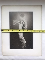 Photogravure Photo Diana Goddess of Hunting Louis Perrey 1891 Woman on Cardboard