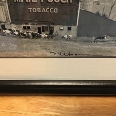 Chew Mail Pouch Tobacco Barn Farm PHOTO WALL ART Framed Black & White SIGNED