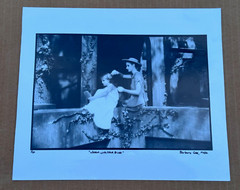 BARBARA COLE HAND SIGNED ORIGINAL 1986 PHOTOGRAPH WOMAN & CHILD WITH HAIRBRUSH