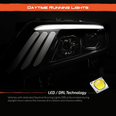 – for 2010-12 Ford Fusion LED Daytime Running Lamp Strip Projector Headlights W/
