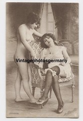 Z6208 Postcard 1920s Artistic Nude Pretty Woman Lingerie