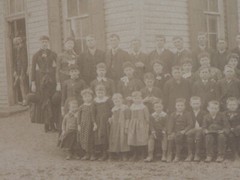 Orig 1890s Photograph Independence School Ohio Victorian Era Effie Dugan Teacher