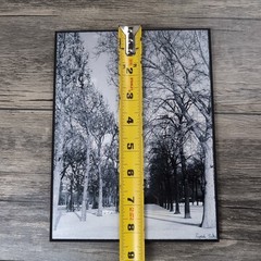 Set of 2 Cyndi Schiek Pictures On Wood 8×6” Paris City Scape Photography B&W
