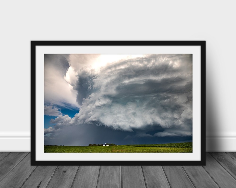 Thunderstorm photography print scenic landscape wall art hanging storm picture