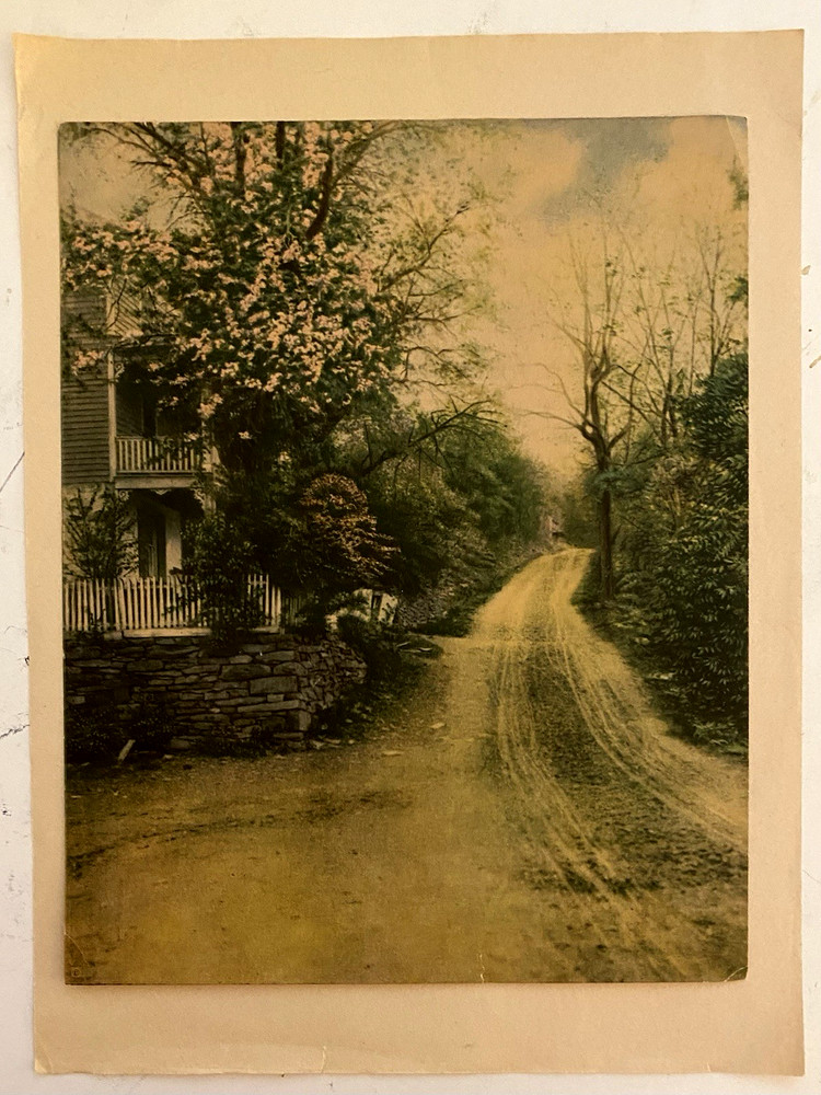 Henry Troth THE HILL ROAD Colorized Photo Not Signed Not Framed Rich Color Print