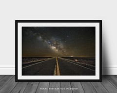 Night Sky Photography Print – Picture of Milky Way Over Road in Arizona