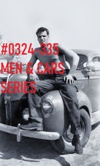 VINTAGE MALE PORTRAIT #0324-335 -men and cars series -free shipping in usa