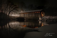 Real Photo 5 x 7 Fallasburg Covered Bridge Lowell MI Michigan