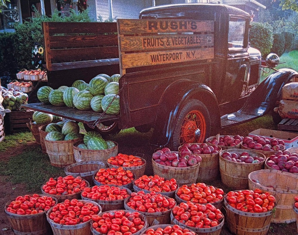 Vintage Farm Truck Produce Stand Photograph – Matted 8×10