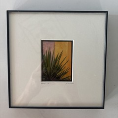 Framed Art Tlaquepaque Bouquet Mexico by Jim Nilsen Signed Minimalist 7” x 7”