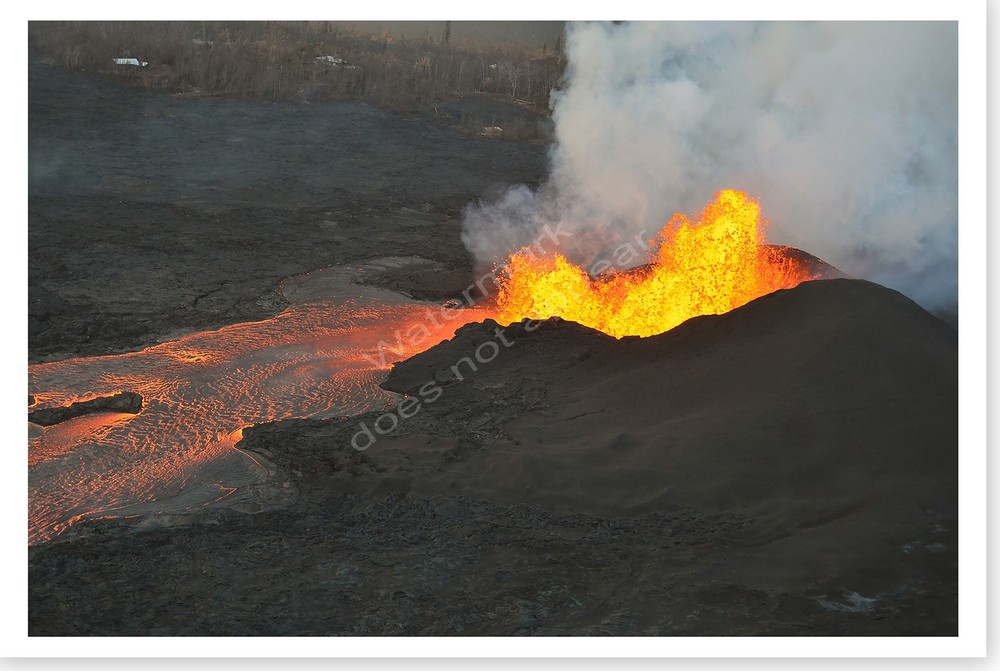 2018 Fissure 8 Lava Fountains Kilauea Volcano Silver Halide Photo
