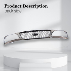 Replacement Parts Front Grille Grill Assembly with Chrome Shell with Black Honey