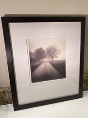 Carriage Road Wood Framed Photo Signed By Richard Calvo 16.5×14.5”