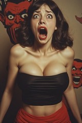5 ~ 4X6 Glossy HORROR Fine Art ‘ SCREAM QUEEN ‘ Photo FANTASY Set ! 211359076