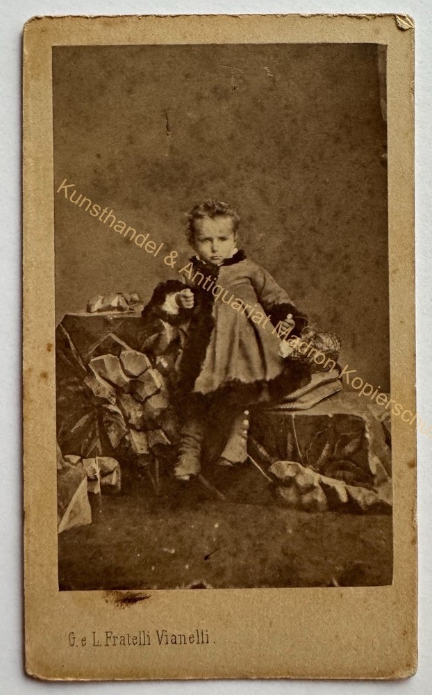 orig. CDV photo photograph picture old child children fashion around 1865 Venezia Vianelli