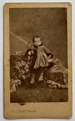 orig. CDV photo photograph picture old child children fashion around 1865 Venezia Vianelli