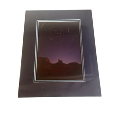 Alpha and Omega Photography Monument Valley Purple Star Trails Matted Print Art