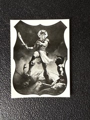 Vintage Fantasy Art Cards Lot of 4 Ken Kelly Style Barbarian Warrior Prints