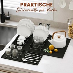 Silicone Mat Pad for Coffee Maker, Large Silicone Mat with Edge 60 x…