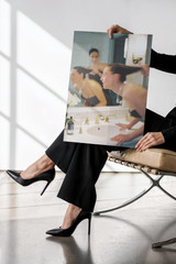 Vintage Fashion Poster Woman Bathroom Mirror Makeup Print