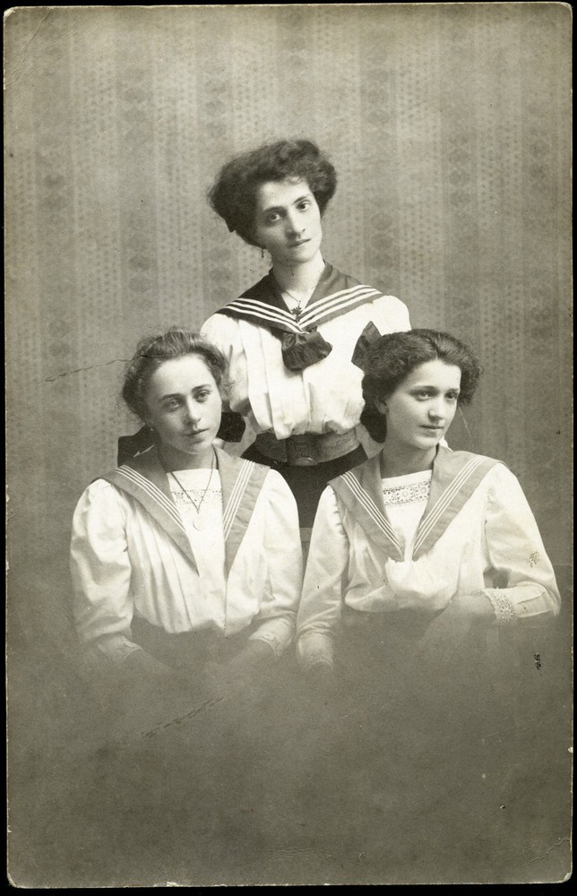 sisters elegant girls in sailor costumes, KASSA, Vintage fine art Photograph,