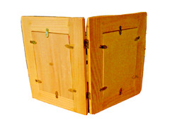Unfinished Wood Grain 4″ X 6″ Tabletop Free Standing Hinged Picture Frames