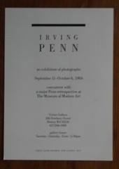 Very collectable FLYER/MAILER famous IRVING PENN at Boston University early 80s