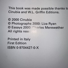 Liza Ryan Works 1993-2000 – Essays by Charles Merewether- Cinubia First Edition
