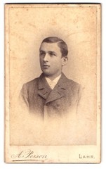 Photograph A. person, Lahr, Schillerstraße 21, portrait young man in suit