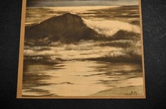 Original 1910 Moonlight Waves Painted Photo Stewart Publishing Co. N.Y.